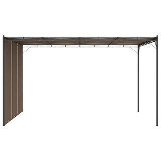 Garden Gazebo with Side Curtain 4x3x2.25 m Taupe - Giant Lobelia