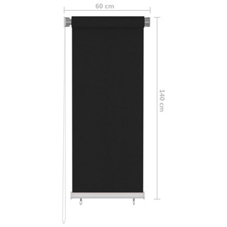 vidaXL Outdoor Roller Blind 60x140 cm Black - Giant Lobelia