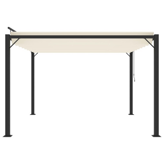 Gazebo with Louvered Roof 3x3 m Cream Fabric and Aluminium - Giant Lobelia