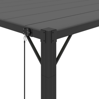 Gazebo with Louvered Roof 3x3 m Anthracite Fabric and Aluminium - Giant Lobelia