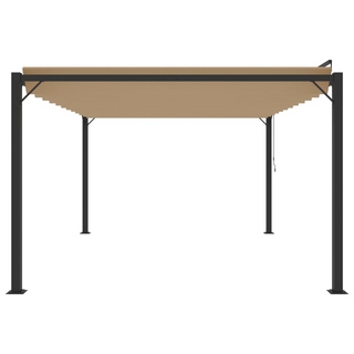 Gazebo with Louvered Roof 3x4 m Taupe Fabric and Aluminium - Giant Lobelia