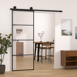 Sliding Door with Hardware Set 76x205 cm ESG Glass&Aluminium - Giant Lobelia