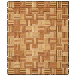 vidaXL Decking Tiles 30 pcs 30x30 cm Solid Wood Teak - Giant Lobelia