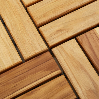 vidaXL Decking Tiles 30 pcs 30x30 cm Solid Wood Teak - Giant Lobelia