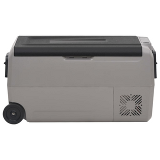 vidaXL Cool Box with Wheel and Adapter Black & Grey 50 L PP & PE - Giant Lobelia