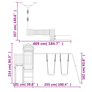 Outdoor Playset Impregnated Wood Pine - Giant Lobelia