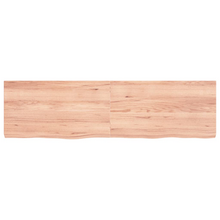 Bathroom Countertop Light Brown 180x50x(2-6)cm Treated Solid Wood - Giant Lobelia