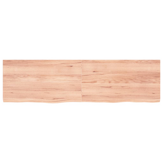 Bathroom Countertop Light Brown 180x50x(2-4)cm Treated Solid Wood - Giant Lobelia