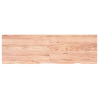 Bathroom Countertop Light Brown 160x50x(2-4)cm Treated Solid Wood - Giant Lobelia