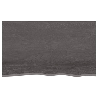 Bathroom Countertop Dark Brown 100x60x(2-4) cm Treated Solid Wood - Giant Lobelia