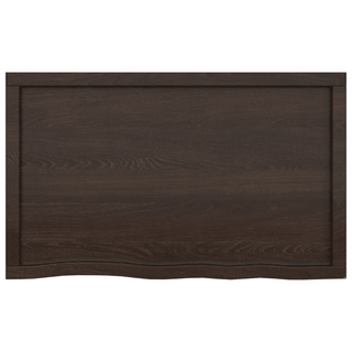 Bathroom Countertop Dark Brown 100x60x(2-4) cm Treated Solid Wood - Giant Lobelia