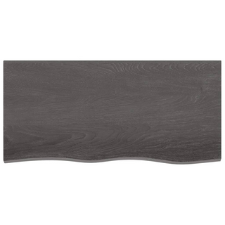 Bathroom Countertop Dark Brown 100x50x(2-6) cm Treated Solid Wood - Giant Lobelia