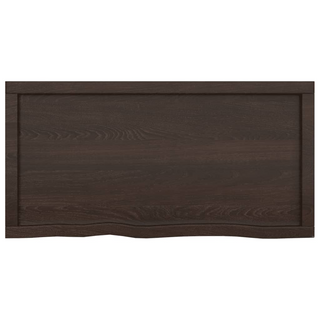 Bathroom Countertop Dark Brown 100x50x(2-6) cm Treated Solid Wood - Giant Lobelia