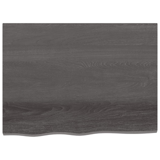 Bathroom Countertop Dark Brown 80x60x(2-4) cm Treated Solid Wood - Giant Lobelia