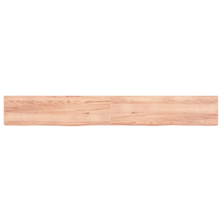 Bathroom Countertop Light Brown 220x30x(2-6)cm Treated Solid Wood - Giant Lobelia