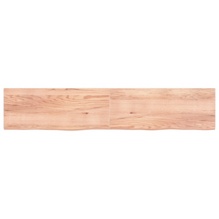 Bathroom Countertop Light Brown 200x40x(2-4)cm Treated Solid Wood - Giant Lobelia