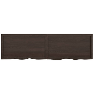 Bathroom Countertop Dark Brown 220x60x(2-4) cm Treated Solid Wood - Giant Lobelia