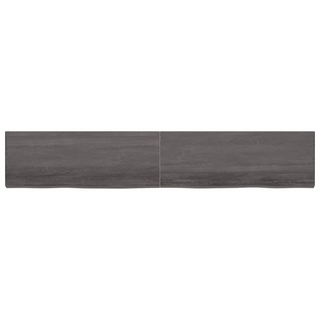 Bathroom Countertop Dark Brown 220x40x(2-6) cm Treated Solid Wood - Giant Lobelia