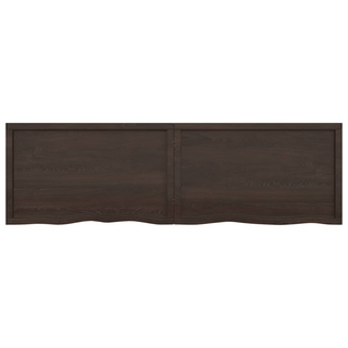 Bathroom Countertop Dark Brown 200x60x(2-4) cm Treated Solid Wood - Giant Lobelia