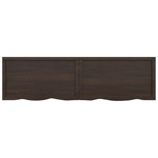 Bathroom Countertop Dark Brown 180x50x(2-6) cm Treated Solid Wood - Giant Lobelia