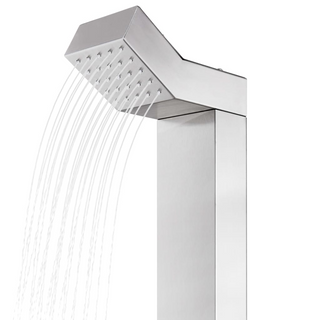 vidaXL Garden Shower 220 cm Stainless Steel - Giant Lobelia