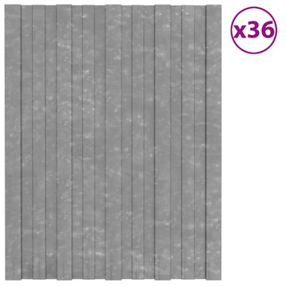 vidaXL Roof Panels 36 pcs Galvanised Steel Silver 60x45 cm - Giant Lobelia