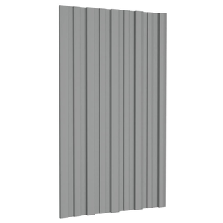 vidaXL Roof Panels 36 pcs Galvanised Steel Grey 80x45 cm - Giant Lobelia