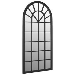 Garden Mirror Black 90x45 cm Iron for Outdoor Use - Giant Lobelia