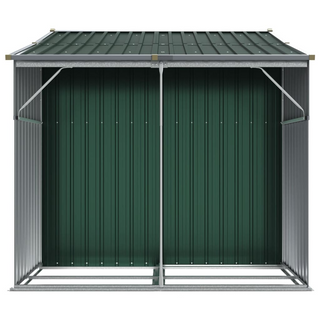 vidaXL Garden Shed Green 277x192.5x179 cm Galvanised Steel - Giant Lobelia