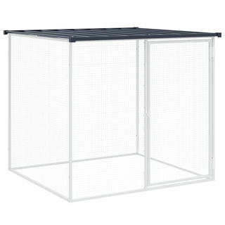 Chicken Cage with Roof Anthracite 803x98x90 cm Galvanised Steel - Giant Lobelia