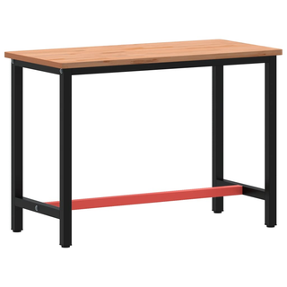 Workbench 115x55x81.5 cm Solid Wood Beech and Metal - Giant Lobelia