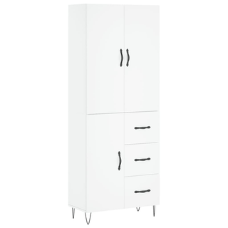 vidaXL Highboard White 69.5x34x180 cm Engineered Wood - Giant Lobelia