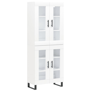 vidaXL Highboard White 69.5x34x180 cm Engineered Wood - Giant Lobelia