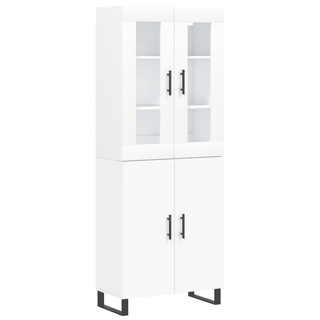 vidaXL Highboard White 69.5x34x180 cm Engineered Wood - Giant Lobelia