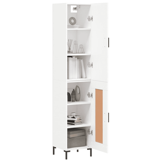 vidaXL Highboard White 34.5x34x180 cm Engineered Wood - Giant Lobelia