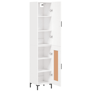 vidaXL Highboard White 34.5x34x180 cm Engineered Wood - Giant Lobelia