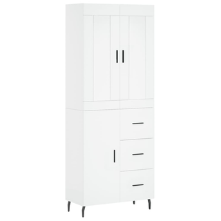 vidaXL Highboard White 69.5x34x180 cm Engineered Wood - Giant Lobelia