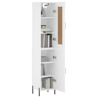 vidaXL Highboard White 34.5x34x180 cm Engineered Wood - Giant Lobelia