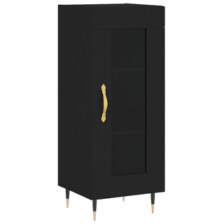 vidaXL Highboard Black 34.5x34x180 cm Engineered Wood - Giant Lobelia