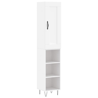 vidaXL Highboard White 34.5x34x180 cm Engineered Wood - Giant Lobelia