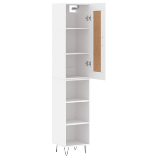 vidaXL Highboard White 34.5x34x180 cm Engineered Wood - Giant Lobelia