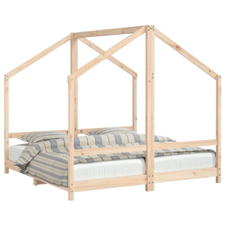 Kids Bed Frame 2x(80x160) cm Solid Wood Pine - Giant Lobelia