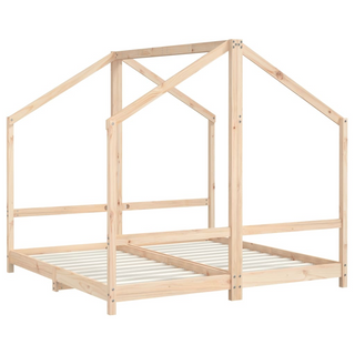 Kids Bed Frame 2x(80x160) cm Solid Wood Pine - Giant Lobelia