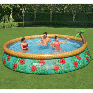 Bestway Fast Set Inflatable Paradise Palms Pool Set 457x84 cm - Giant Lobelia