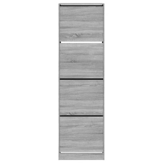 vidaXL Shoe Cabinet with 4 Flip-Drawers Grey Sonoma 60x42x204 cm - Giant Lobelia