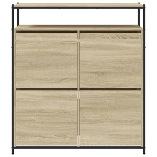 vidaXL Shoe Cabinet with 4 Flip-Drawers Sonoma Oak 100x34x112 cm - Giant Lobelia