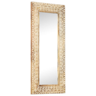 vidaXL Hand-Carved Mirror 110x50x2.6 cm Solid Mango Wood - Giant Lobelia