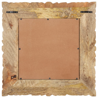 vidaXL Mirror 50x50 cm Solid Mango Wood - Giant Lobelia