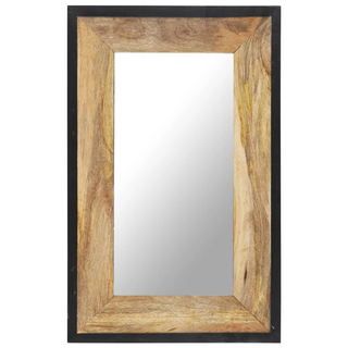 vidaXL Mirror 80x50 cm Solid Mango Wood - Giant Lobelia