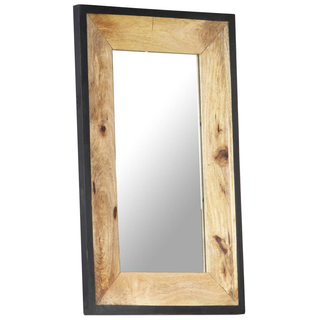 vidaXL Mirror 80x50 cm Solid Mango Wood - Giant Lobelia